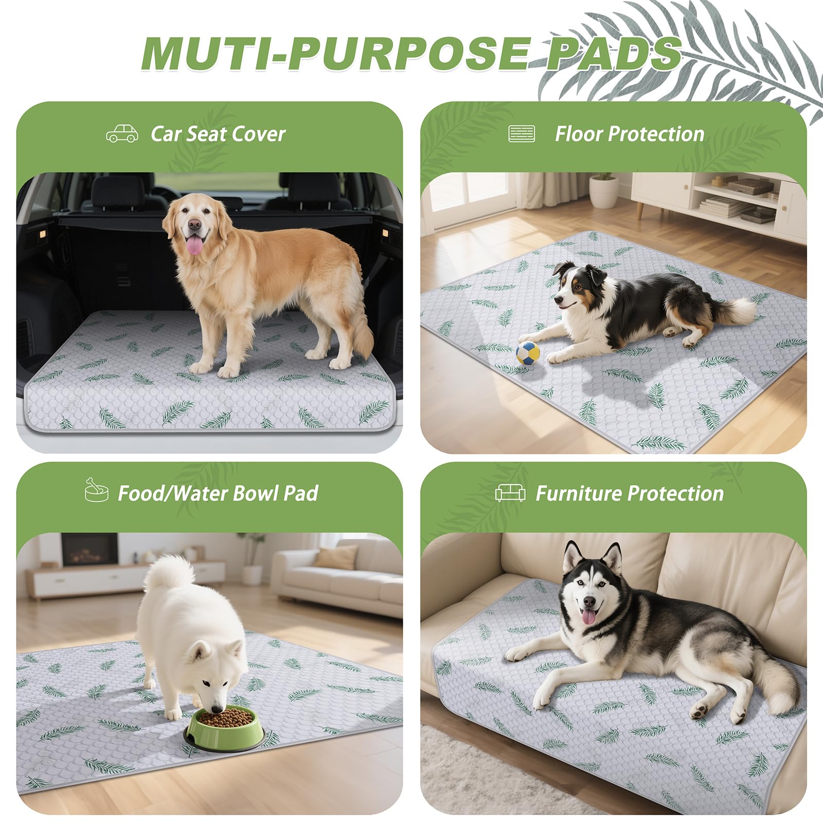 WanpeeGoo pad perros doble capa, absorbente y cómodo