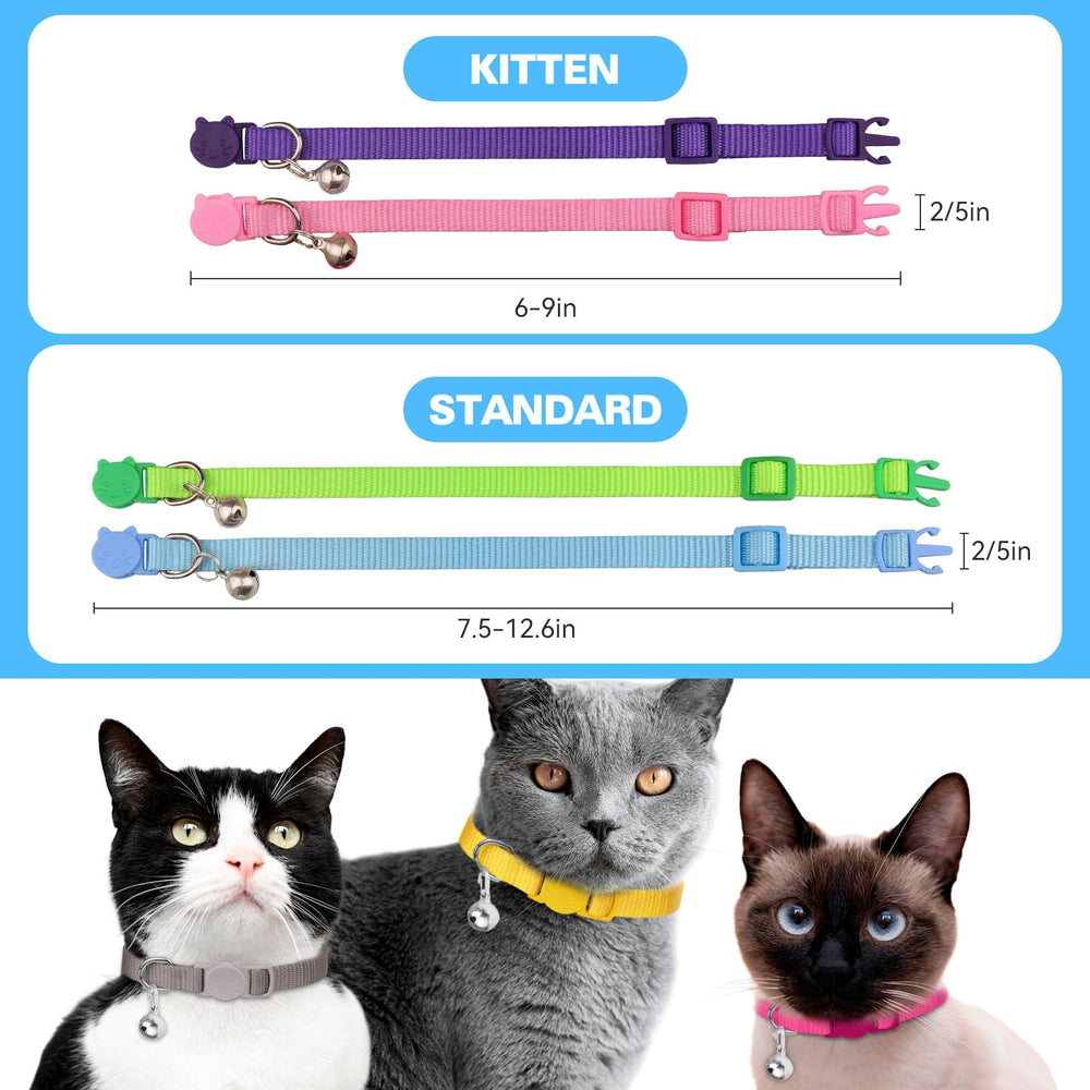 Waoduld collar ajustable 6-9 pulgadas: ajuste cómodo para gatitos.