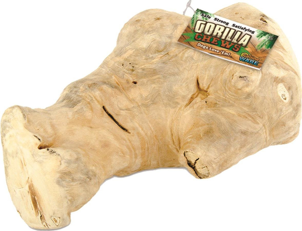 Ware Manufacturing Gorilla Chew gran masticable de madera para perros, cuidado dental seguro.