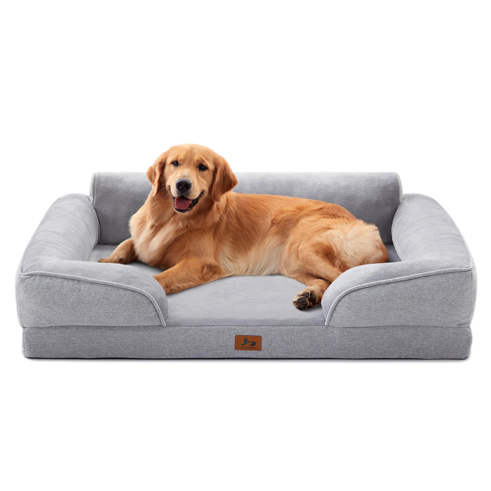 Warmrest cama para perro grande con espuma tipo huevo ofrece soporte cómodo durante el descanso.