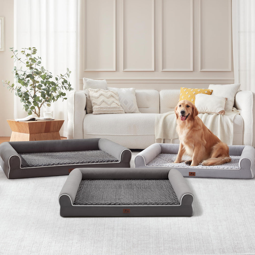 Dimensiones 45x35x7 pulgadas para perros de tamaño mediano a grande.