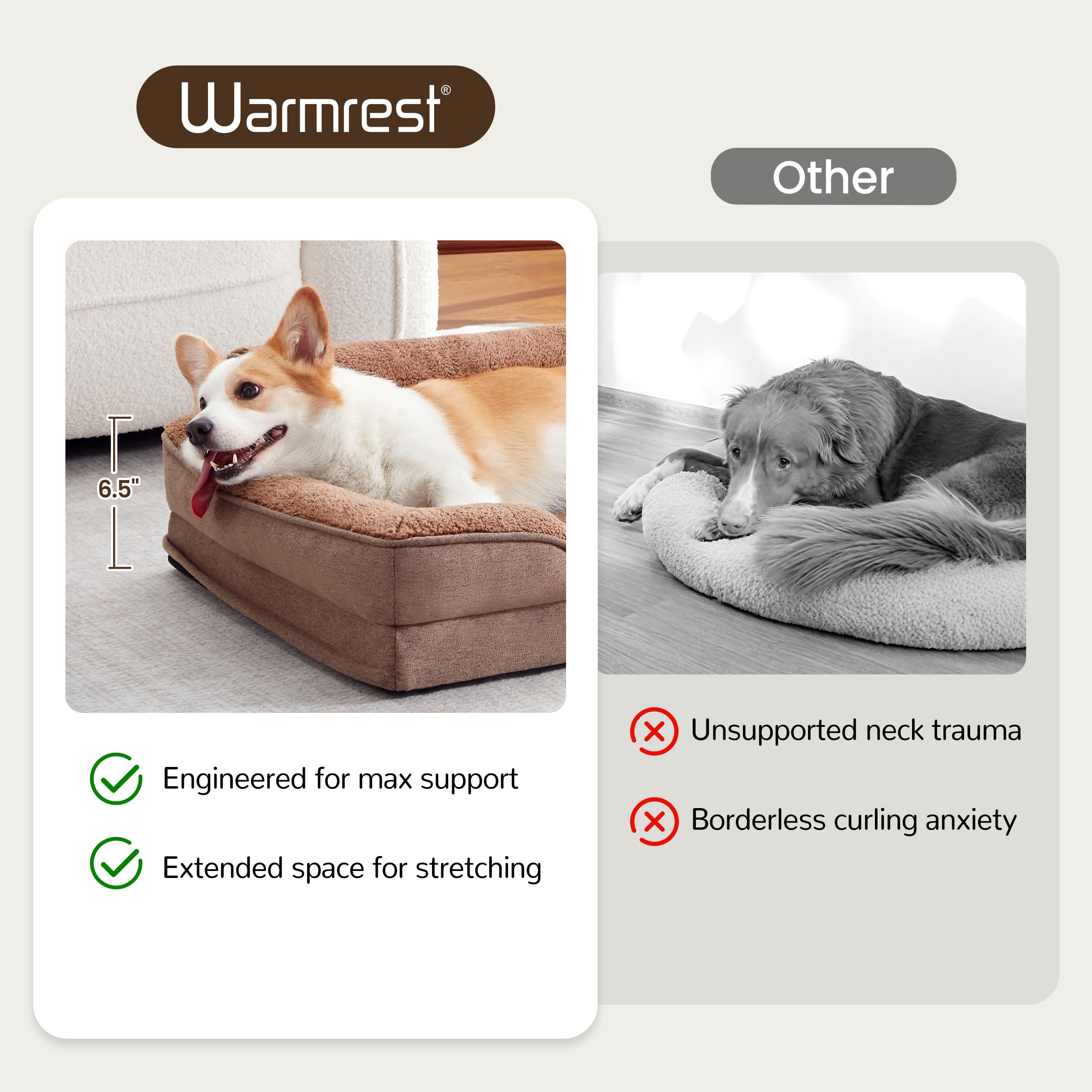Warmrest diseño antiansiedad crea nidito seguro para perros inquietos