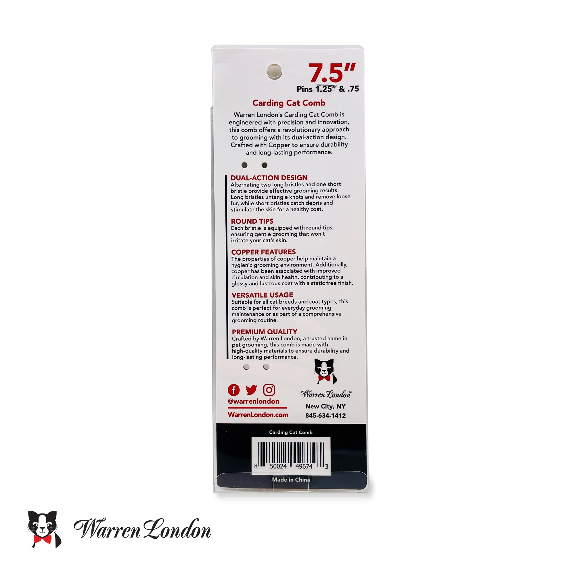 Warren London cobre incorporado aporta elegancia y propiedades higiénicas continuas.