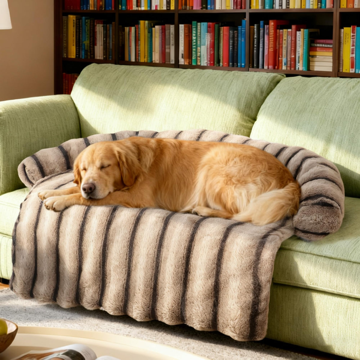 WATANIYA PET cama para perro grande marrón con soporte cómodo.