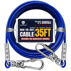 WATFOON cable de perro 35 pies al aire libre, libertad segura para el jardín.