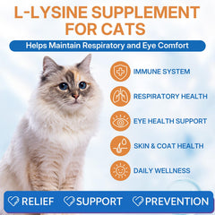 WEALLIN Lisina para gatos, dosis sencilla integrable a la comida diaria.