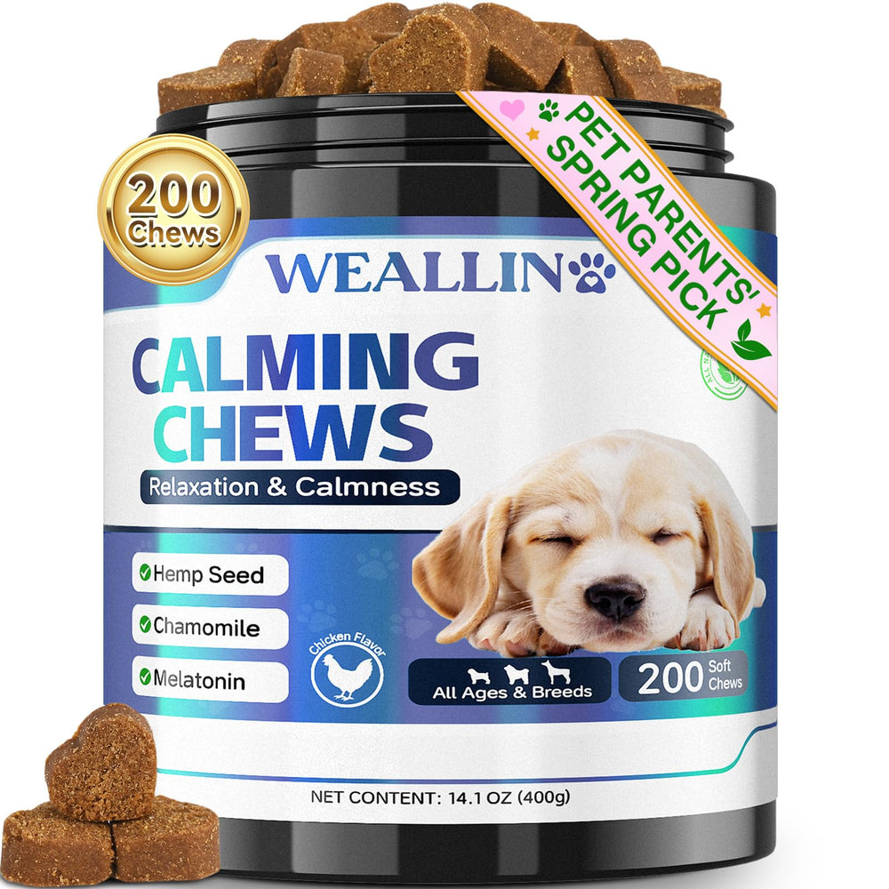 WEALLIN empaque de 200 unidades, golosinas calmantes para perros.