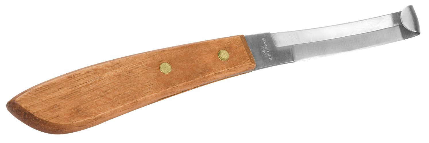 Weaver Leather cuchillo para cascos, doble hoja, mango de madera, ideal para el cuidado de cascos.