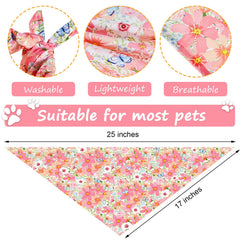 Bandana floral Weewooday para perros con rosas, añade estilo en salidas