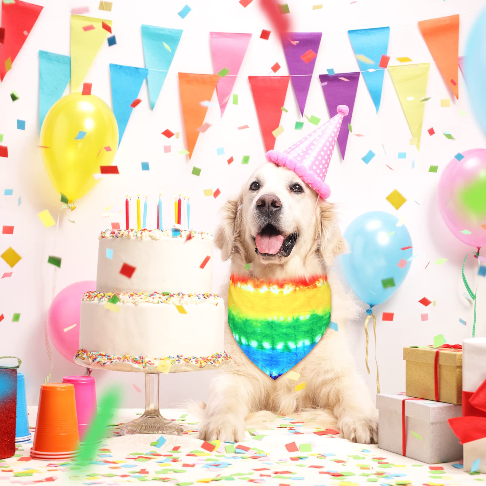 Bandana Weewooday tamaño L para perro, ajuste plegable y cómodo.