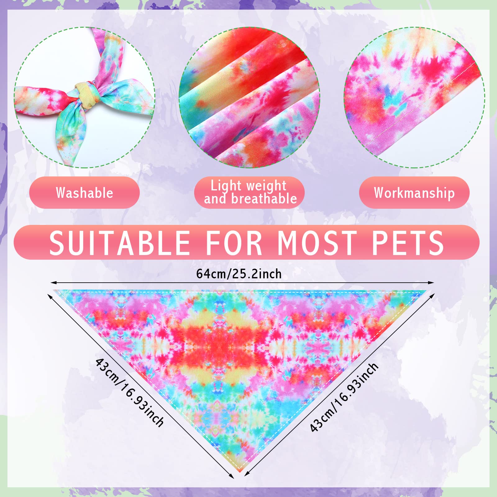 Bandana Weewooday para perro, textura suave de poliéster, cómodo de llevar.