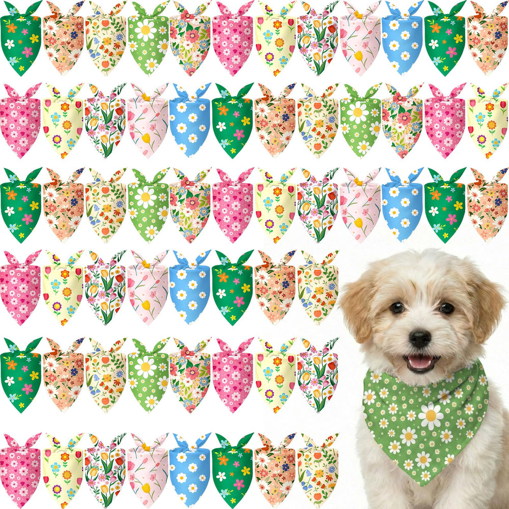 Weewooday bandanas para perro Margarita: estilo primaveral para paseos.