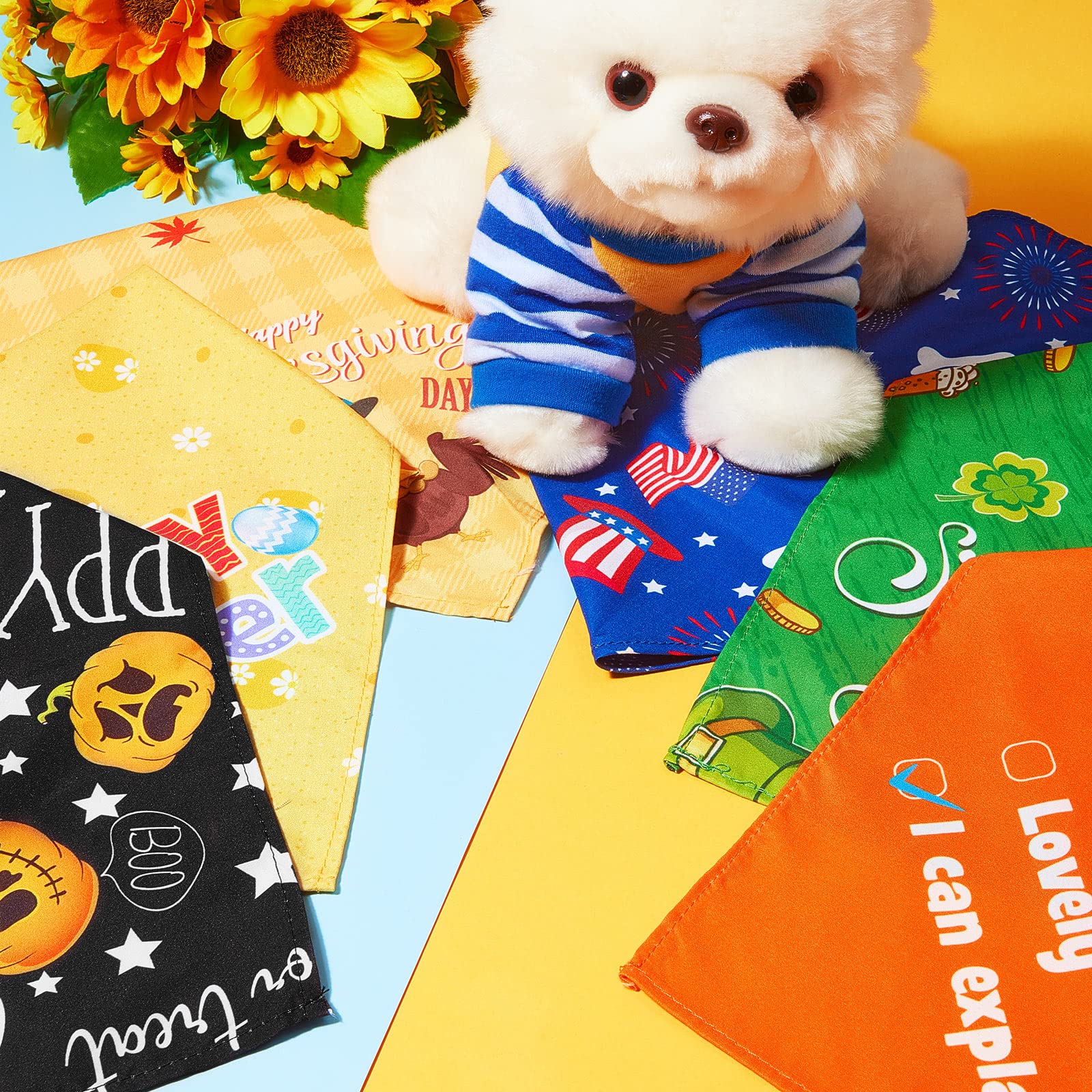 Weewooday bandanas de poliéster suave, lavables y reutilizables.