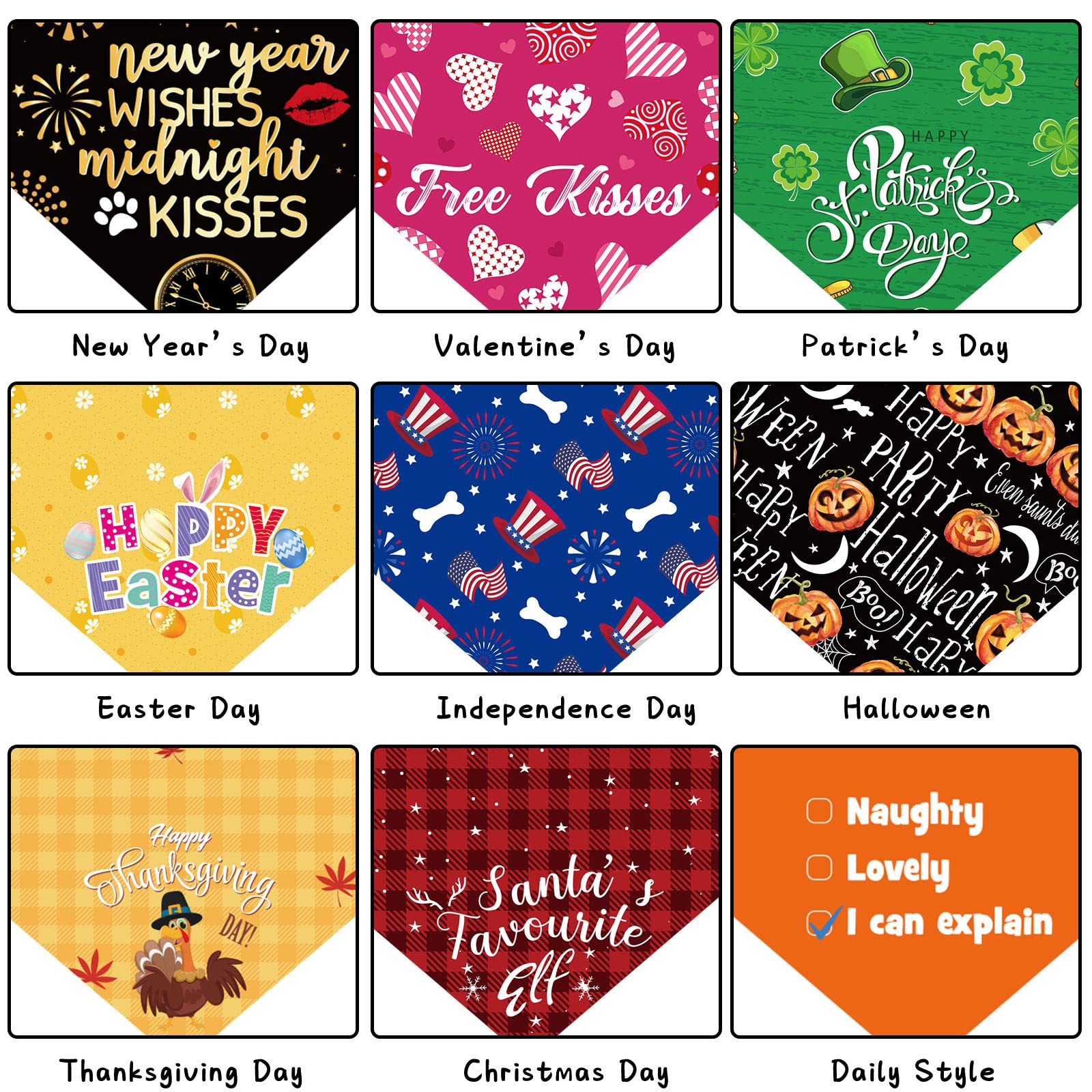 Weewooday bandana de talla grande para perros grandes, ajuste cómodo.