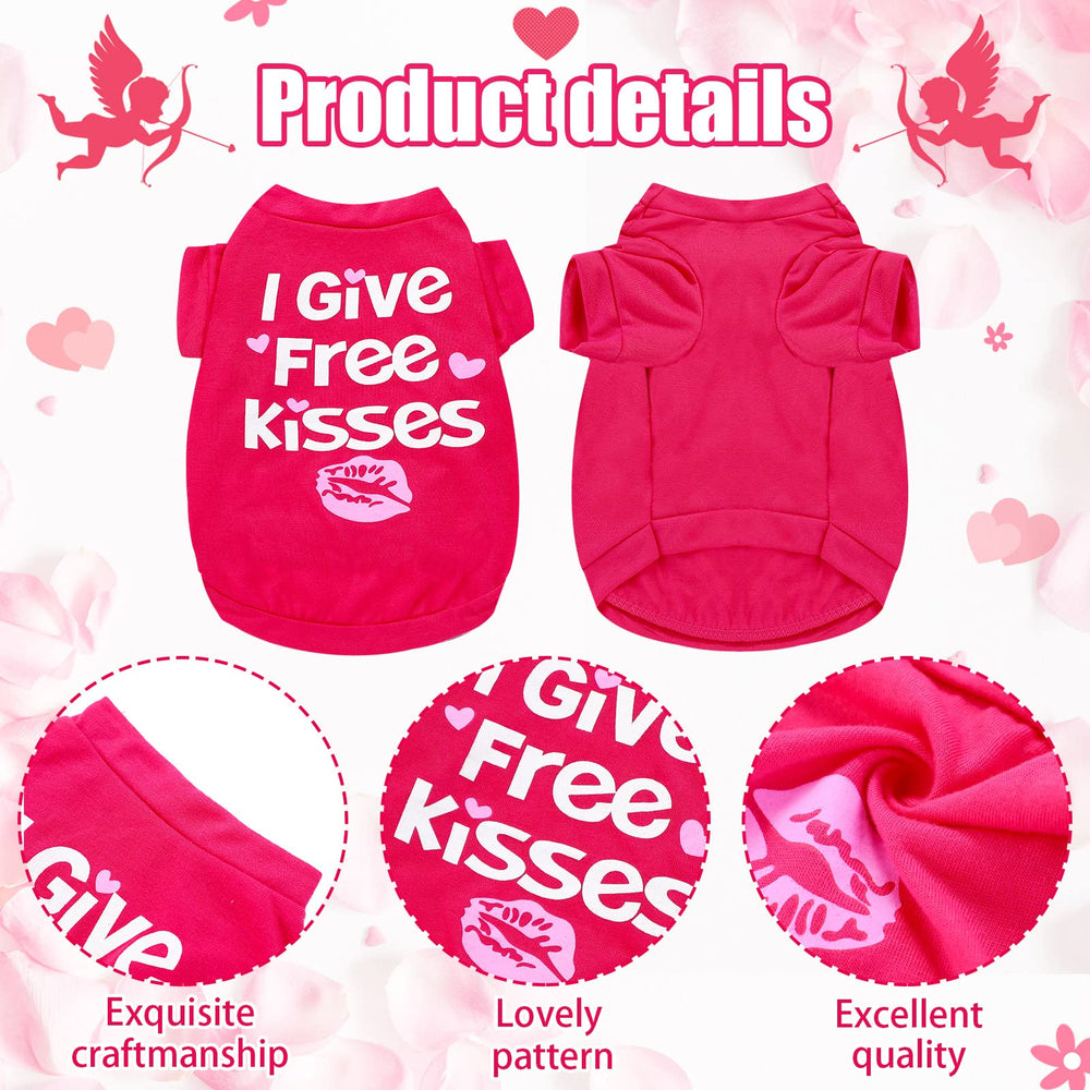 Camiseta Weewooday para perrito, impresión de labios, diseño llamativo para fotos.