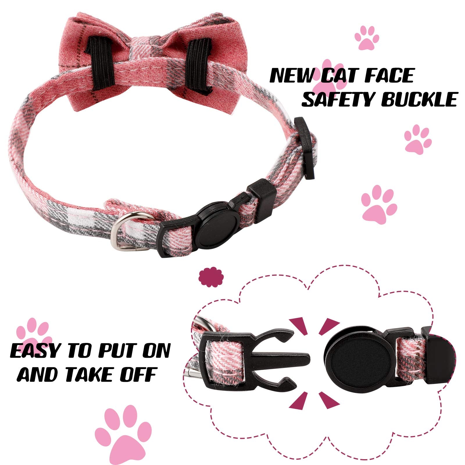 Collar ajustable Weewooday 18-28 cm para gatos pequeños.