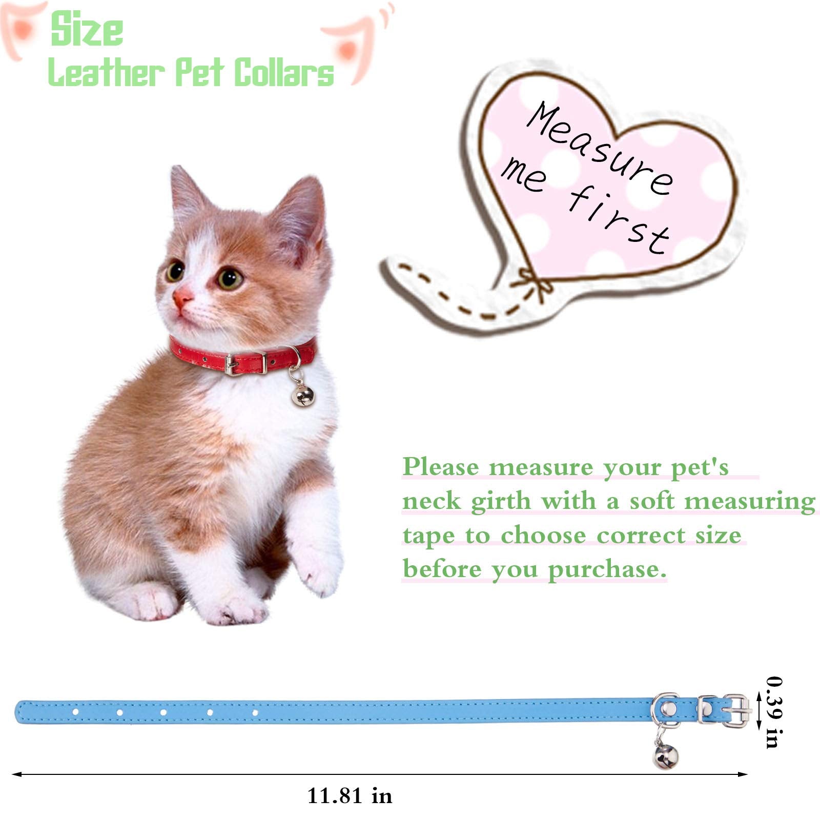 Weewooday collar-gato-cuero-hebilla-metalica: cierre duradero para uso diario.