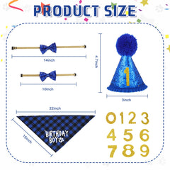 Weewooday conjunto de cumpleaños para perros completo y elegante para fiestas.