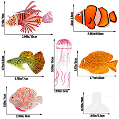 Weewooday: pez guppy, detalle realista para acuario de agua dulce.