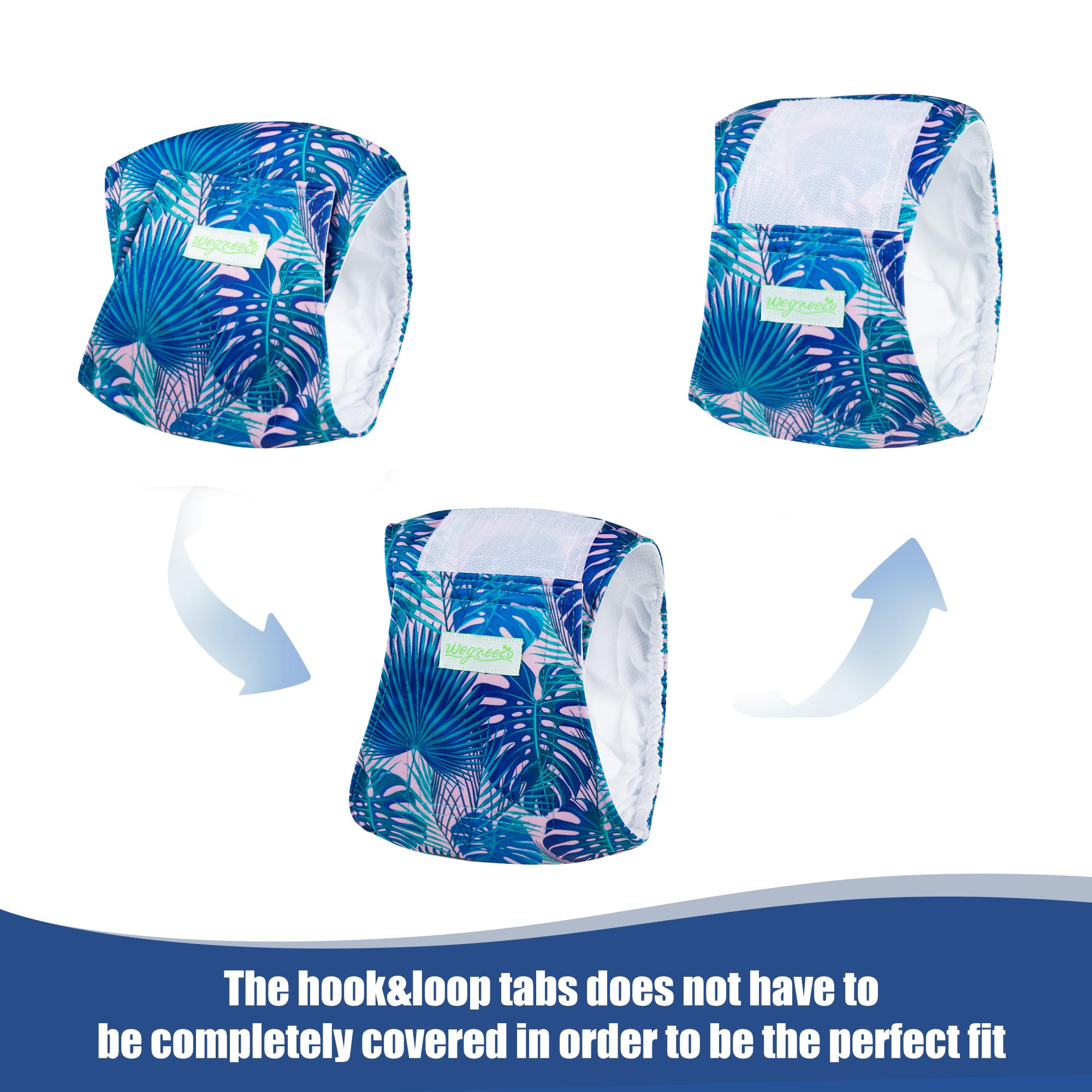 Bandas reutilizables Wegreeco para perros machos, evitando fugas y manchas en casa.