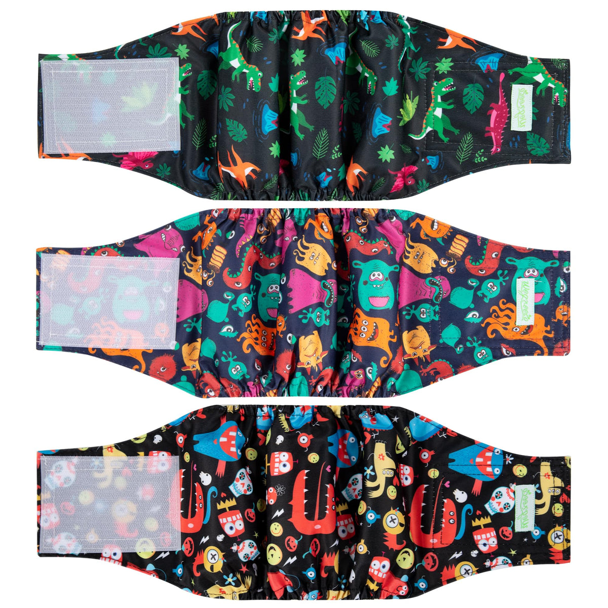 wegreeco pañal para perro medio con estampado infantil, ayuda a evitar filtraciones.