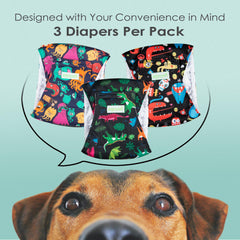 wegreeco pañal para perro medio, interior suave mantiene la piel seca.