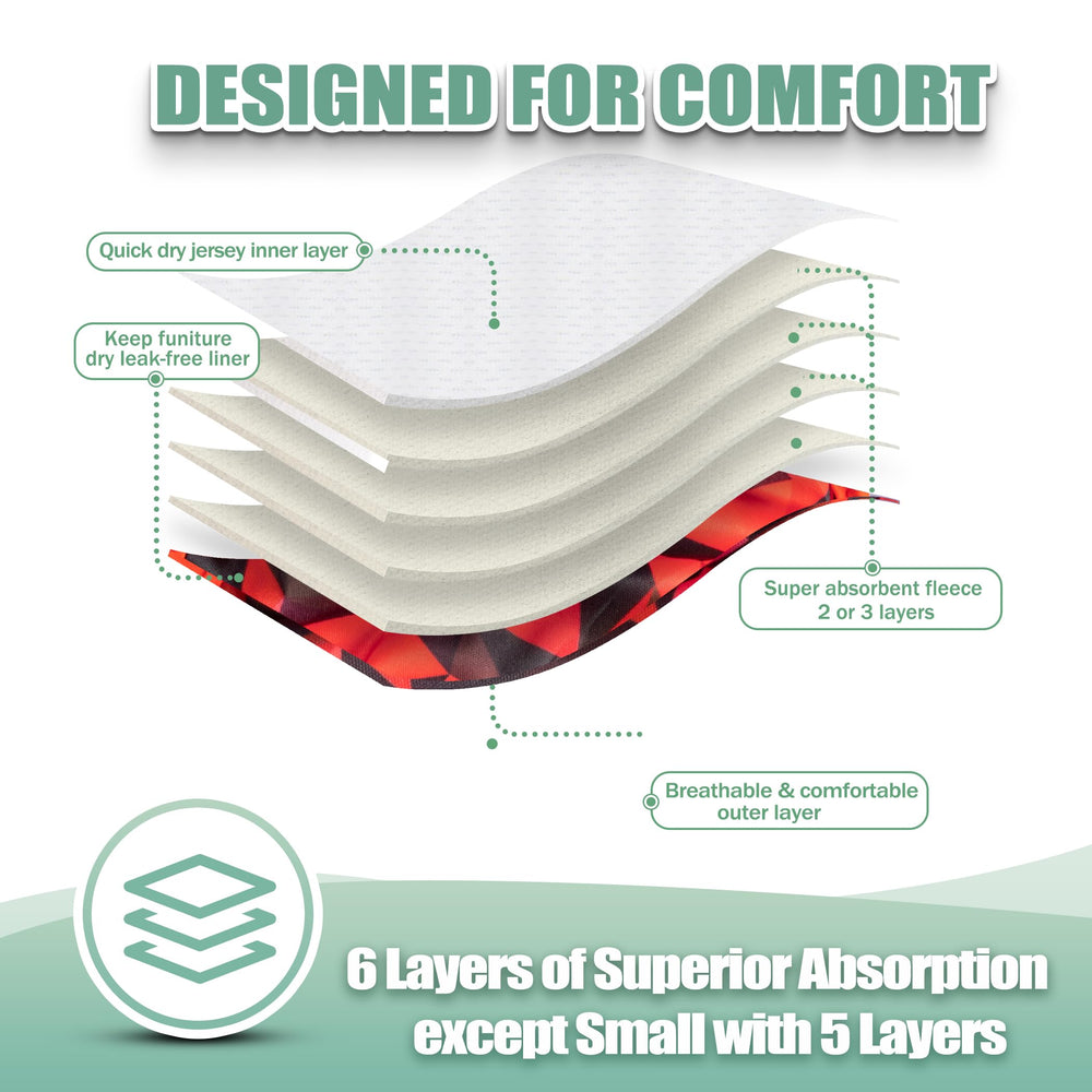 Pañales Wegreeco para perra, colores variados para combinar con estilo durante el celo.