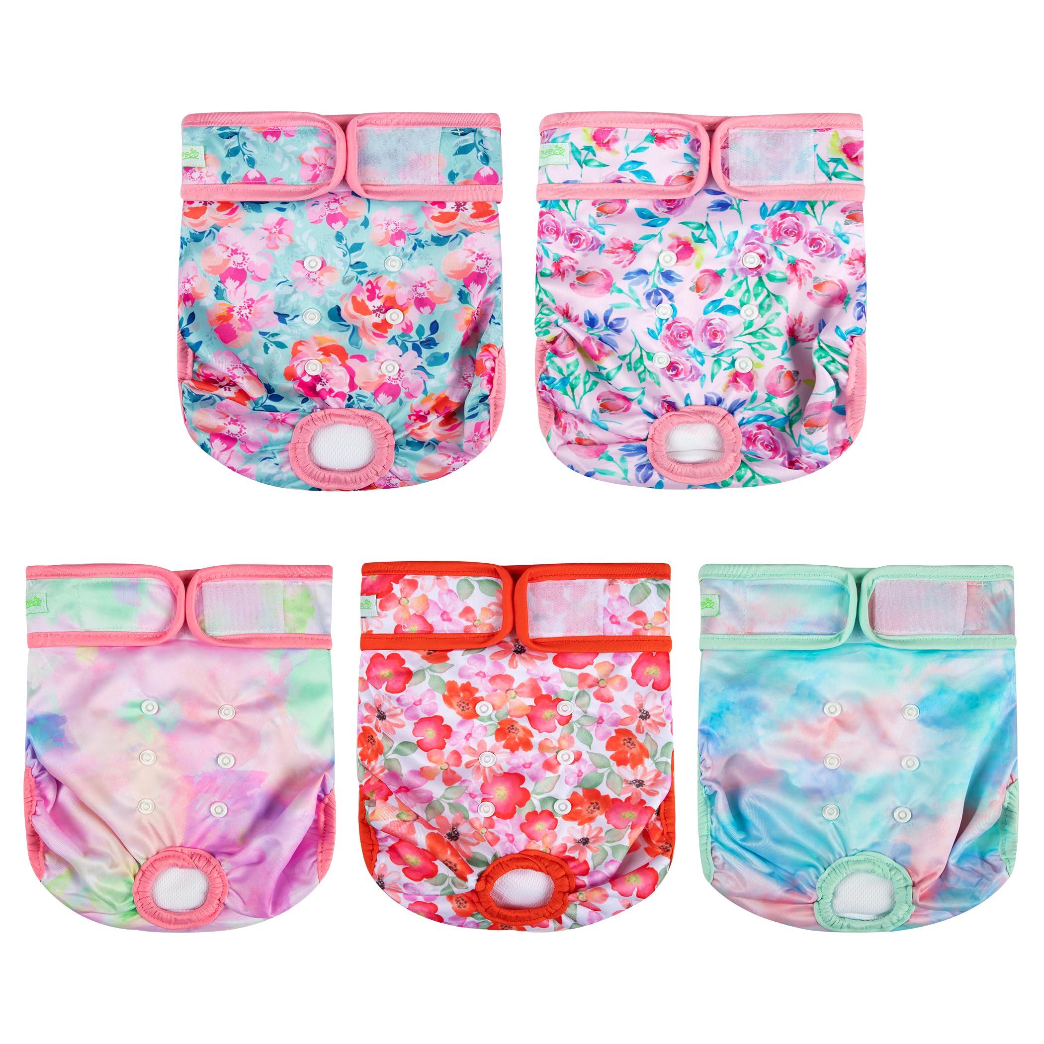 Pañales Wegreeco para perras femeninas reutilizables con ajuste cómodo y limpieza fácil.