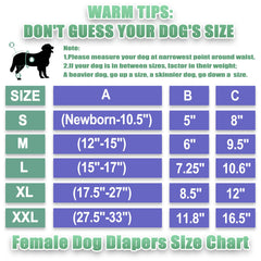 Pañales Wegreeco para perro femenino, diseño fácil de poner y quitar
