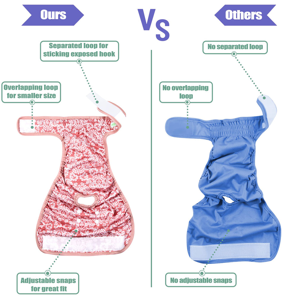 Pañales Wegreeco XL color jade para perra femenina, estilo y confort