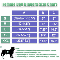 Pañales Wegreeco con diseño femenino para hembra de perro, ajuste cómodo.