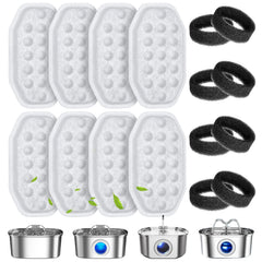 WEIKEY filtros para fuente de gatos 108oz mostrando filtración de agua limpia.