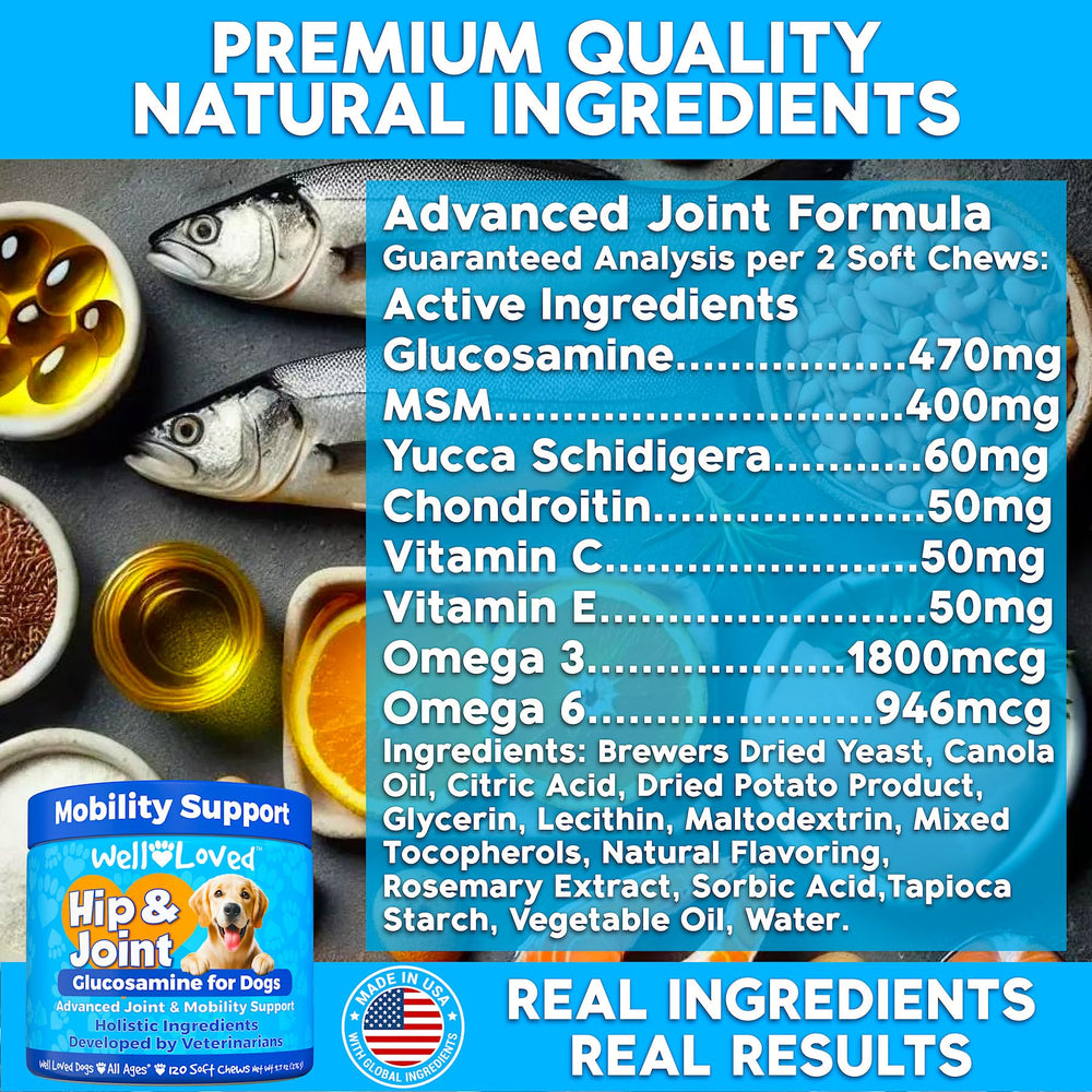 Well Loved Glucosamina para perros: desarrollado por veterinarios en cada masticable.