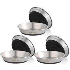 Wellbro cuencos de acero inoxidable para gatos, juego de 6, para comida y agua