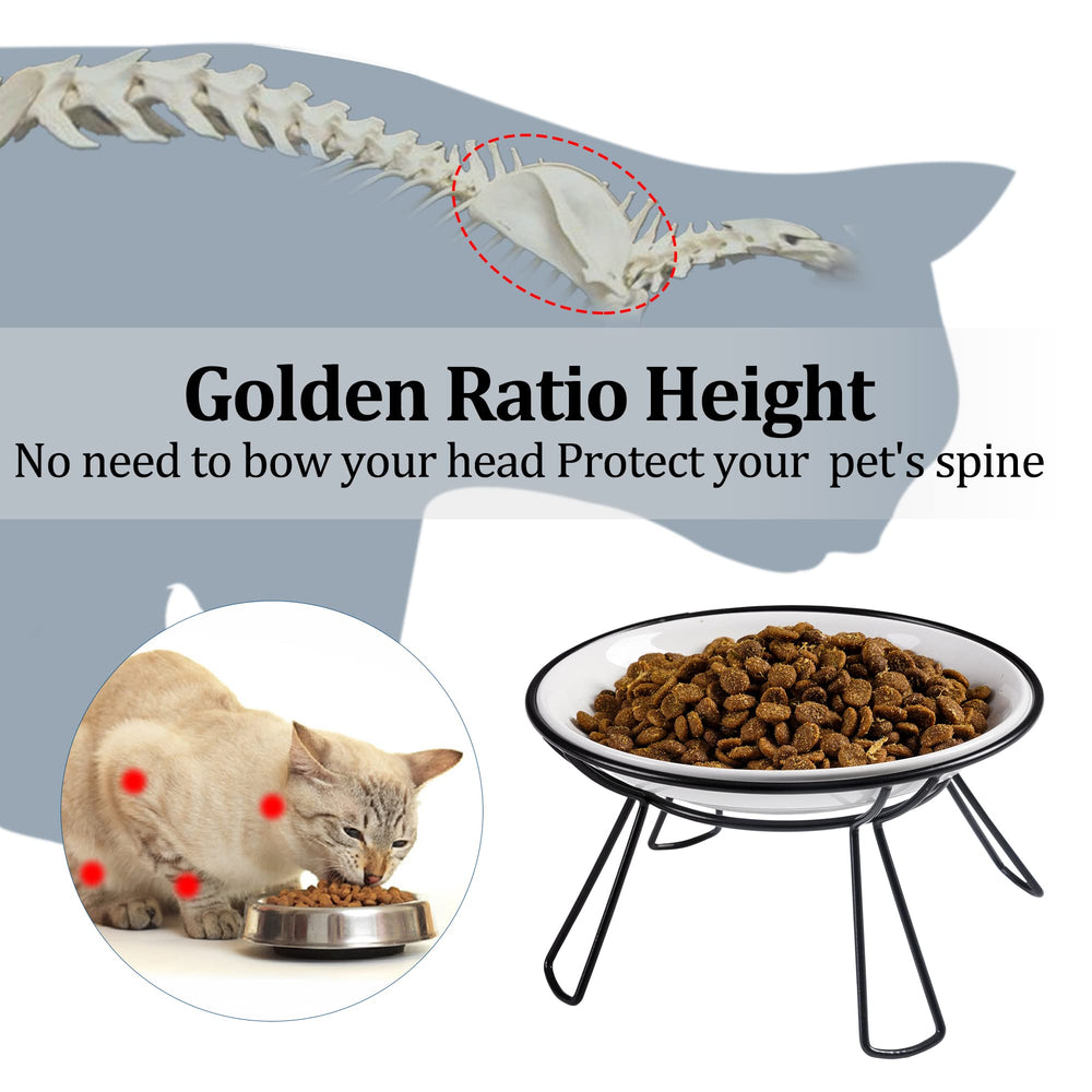 Wellbro dos cuencos elevados para gatos, ideal para agua y comida.