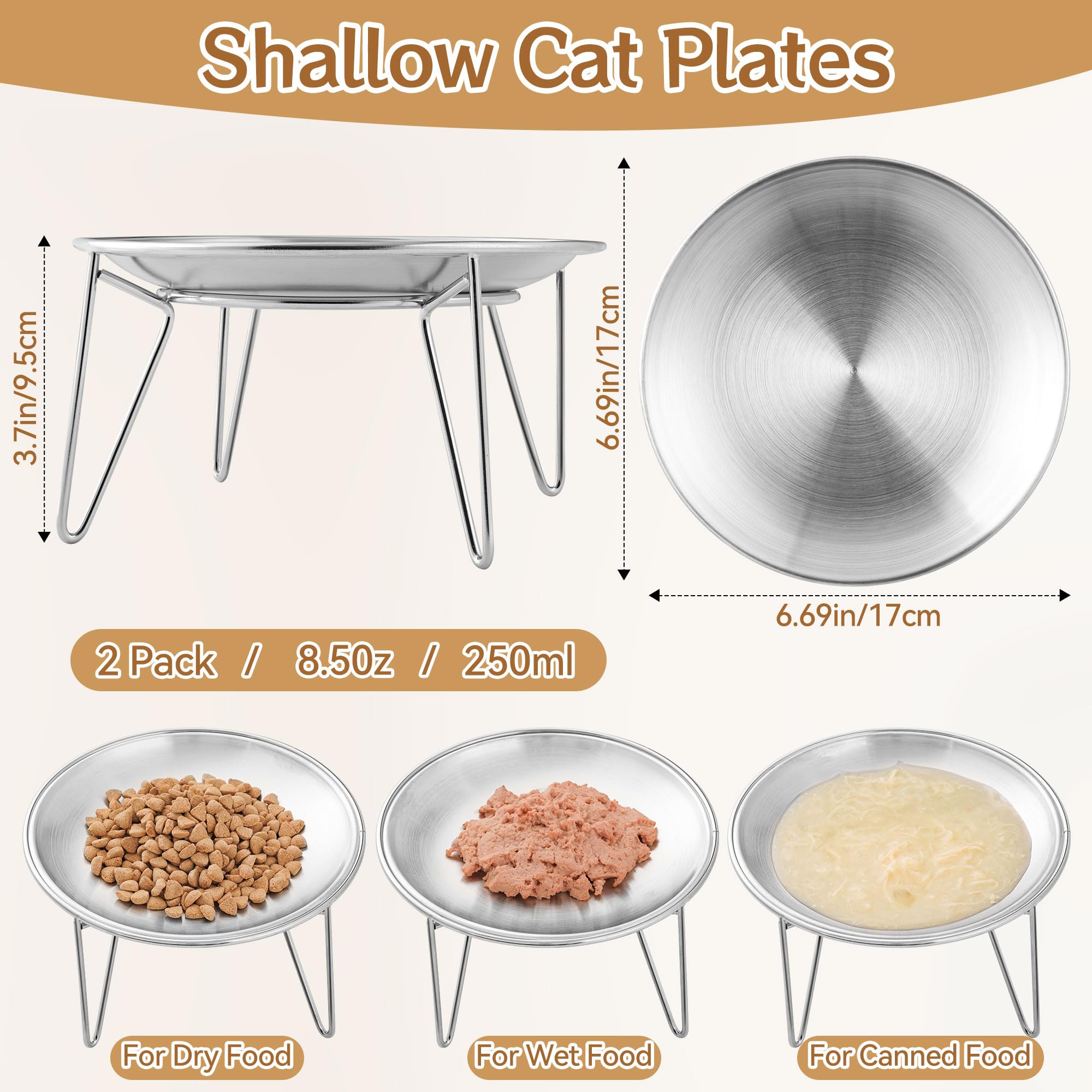 Wellbro facilidad de limpieza y durabilidad, tazones ecoamigables para gatos.