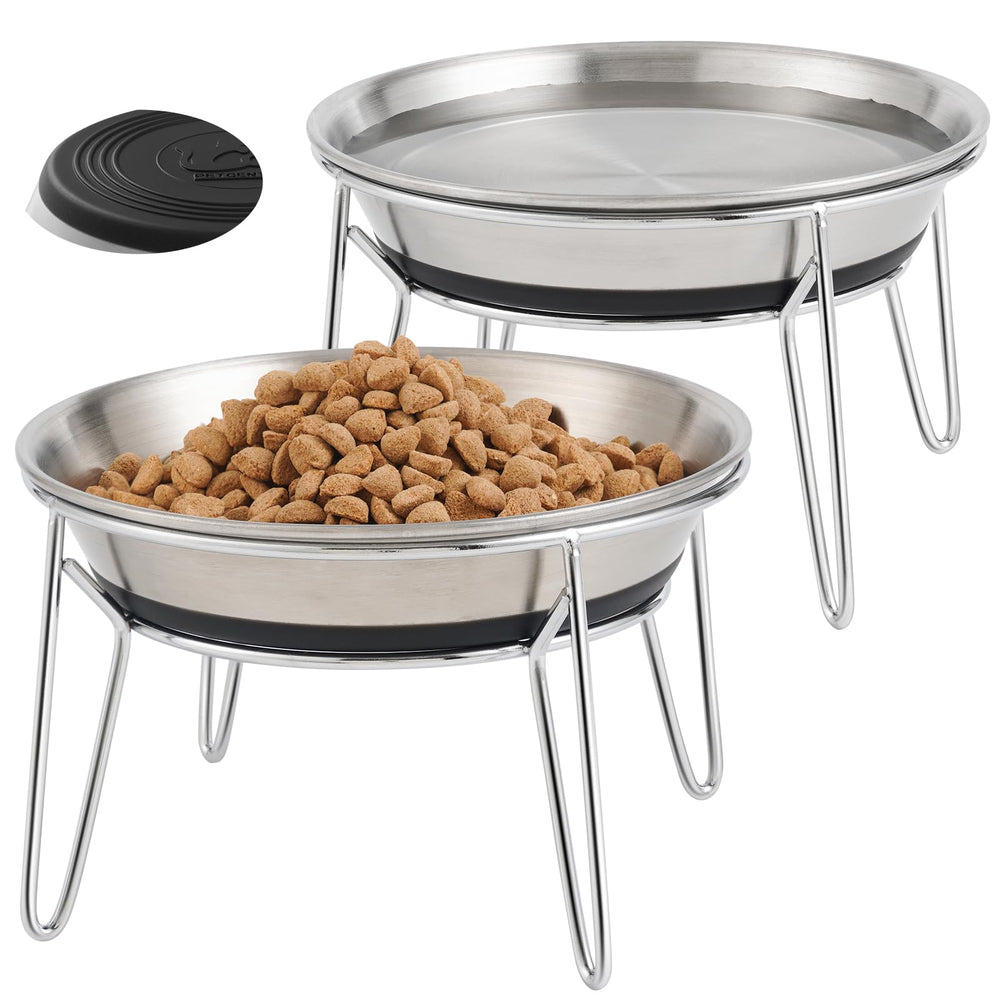 Wellbro tazones para gatos altos con soporte ergonómico para mejor postura