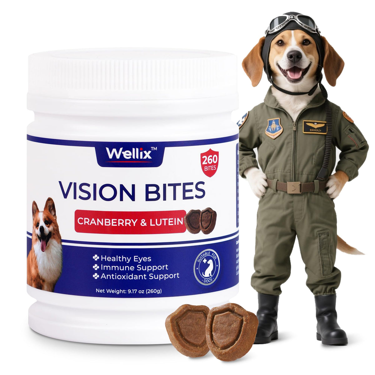 Wellix 260 Bites Vision Taurina: jarrón con bocados para cuidado ocular