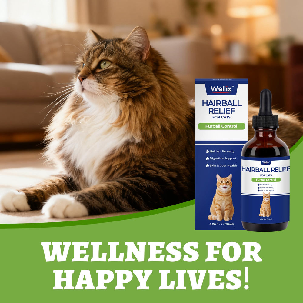 Wellix cuidado multi-gatos, gotas fáciles de usar para varios felinos.