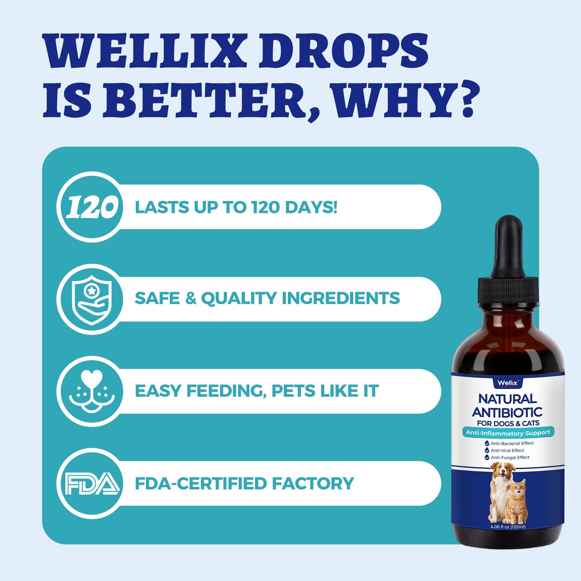Wellix se puede mezclar en comida o premios para mascota