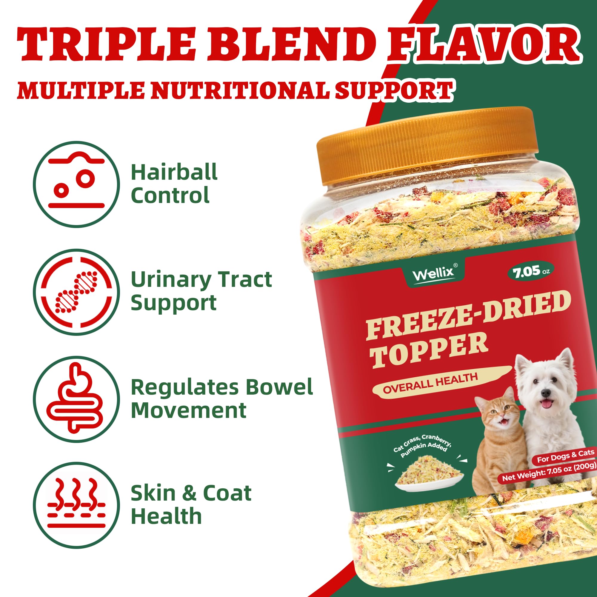 Wellix Topper con huevo y pollo, proteína de alta calidad.