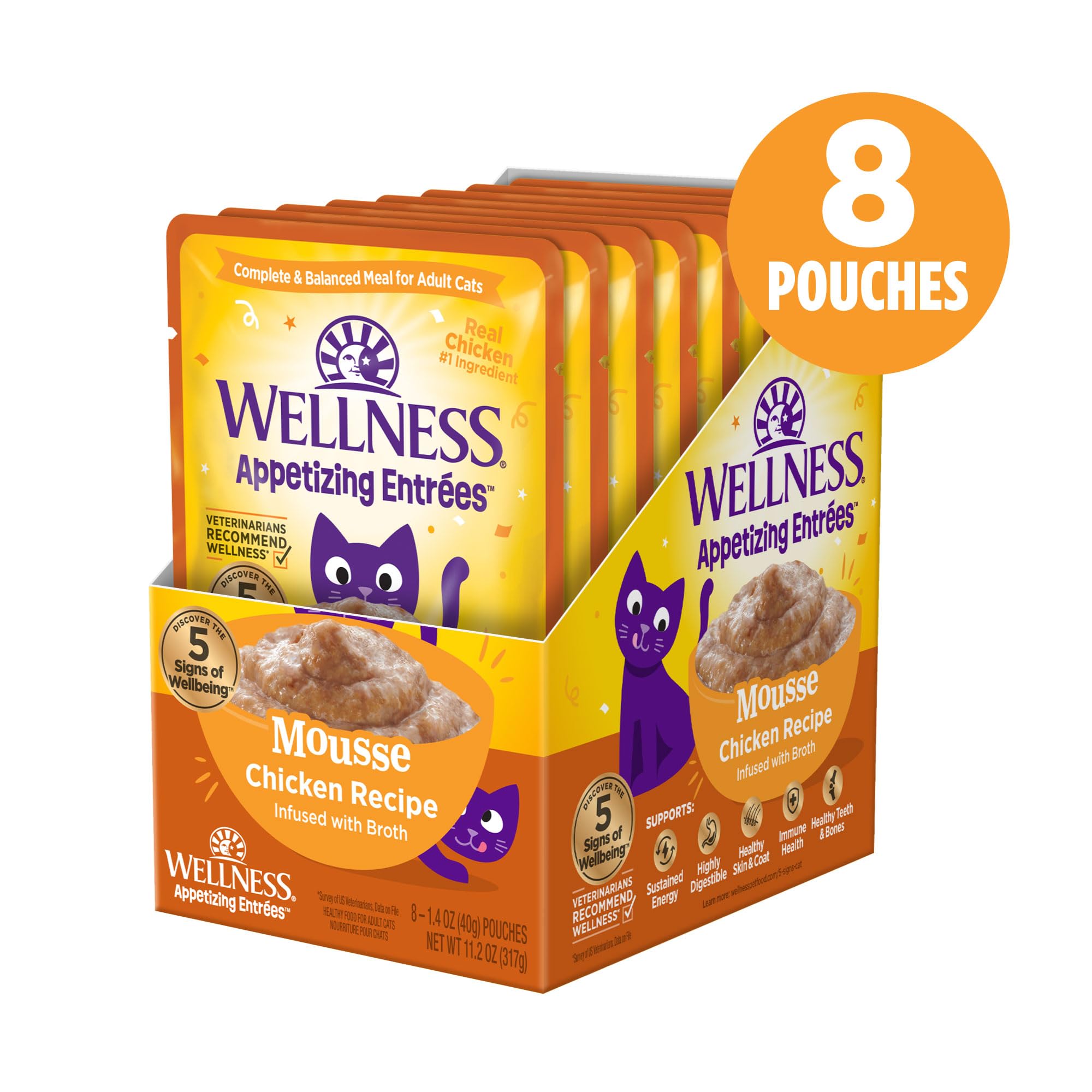 Wellness Appetizing Entrées Mousse Pollo: textura cremosa para una experiencia de comida atractiva.