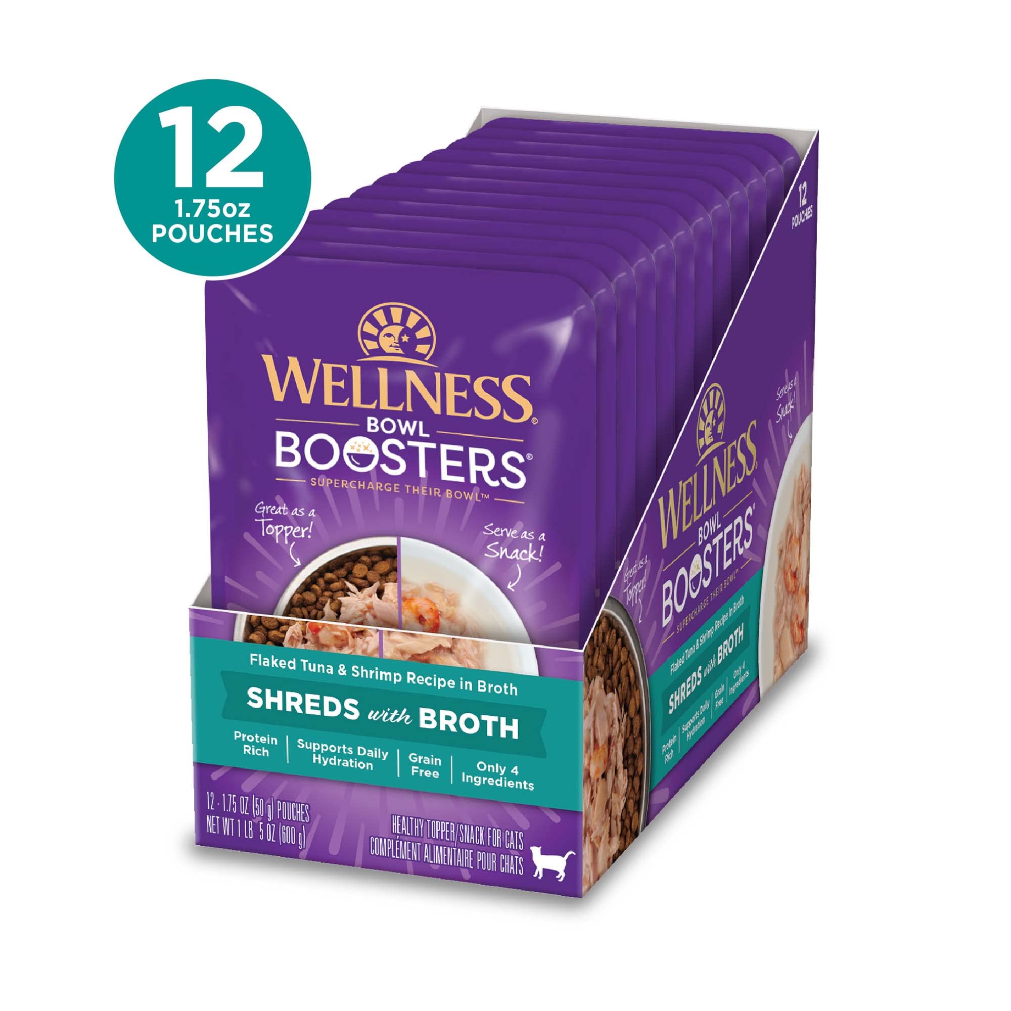 Wellness Bowl Boosters atun-y-camaron-en-caldo, sabor sofisticado para paladar exigente.