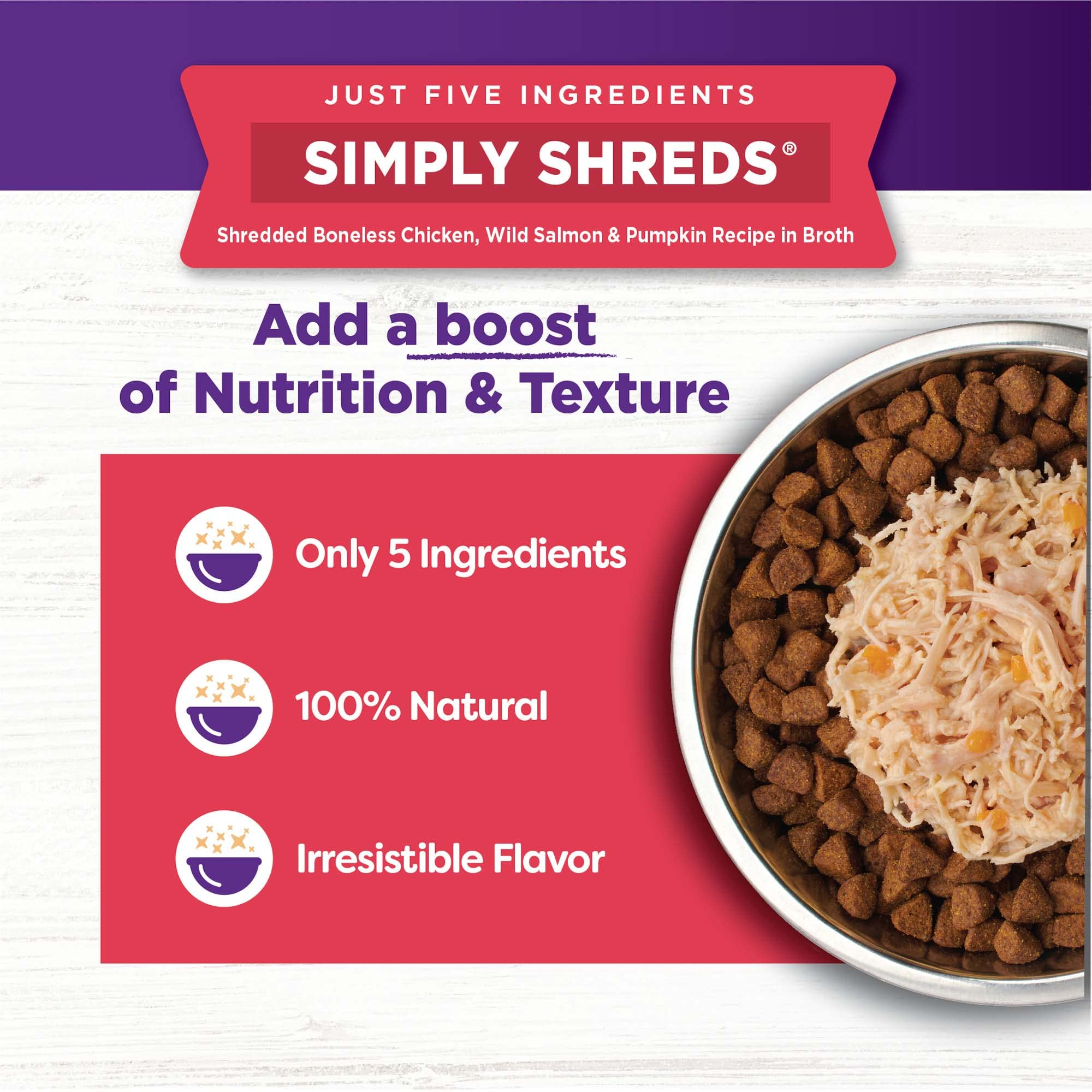 Wellness Bowl Boosters Shreds topping natural: complemento para variedad