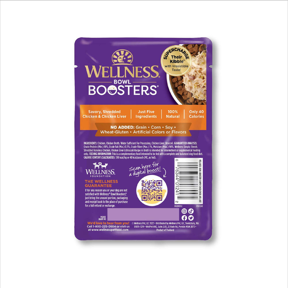 Wellness Bowl Boosters Simply Shreds sabor hígado de pollo y brócoli
