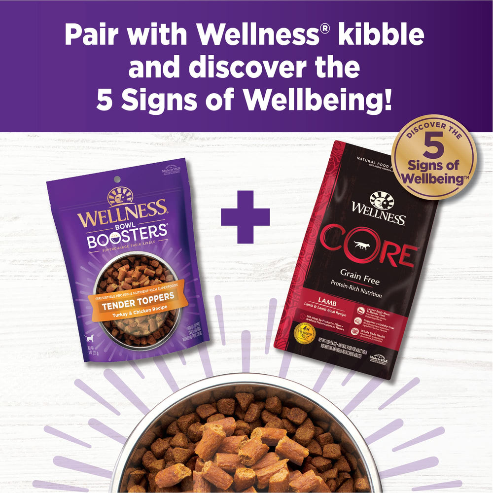 Wellness Bowl Boosters Tender Toppers: aceites omega para piel y pelaje brillantes