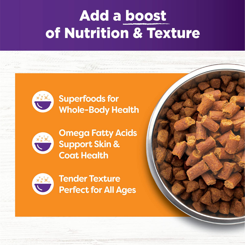 Wellness Bowl Boosters Tender Toppers: mezcla rápida sobre kibble para mayor palatabilidad