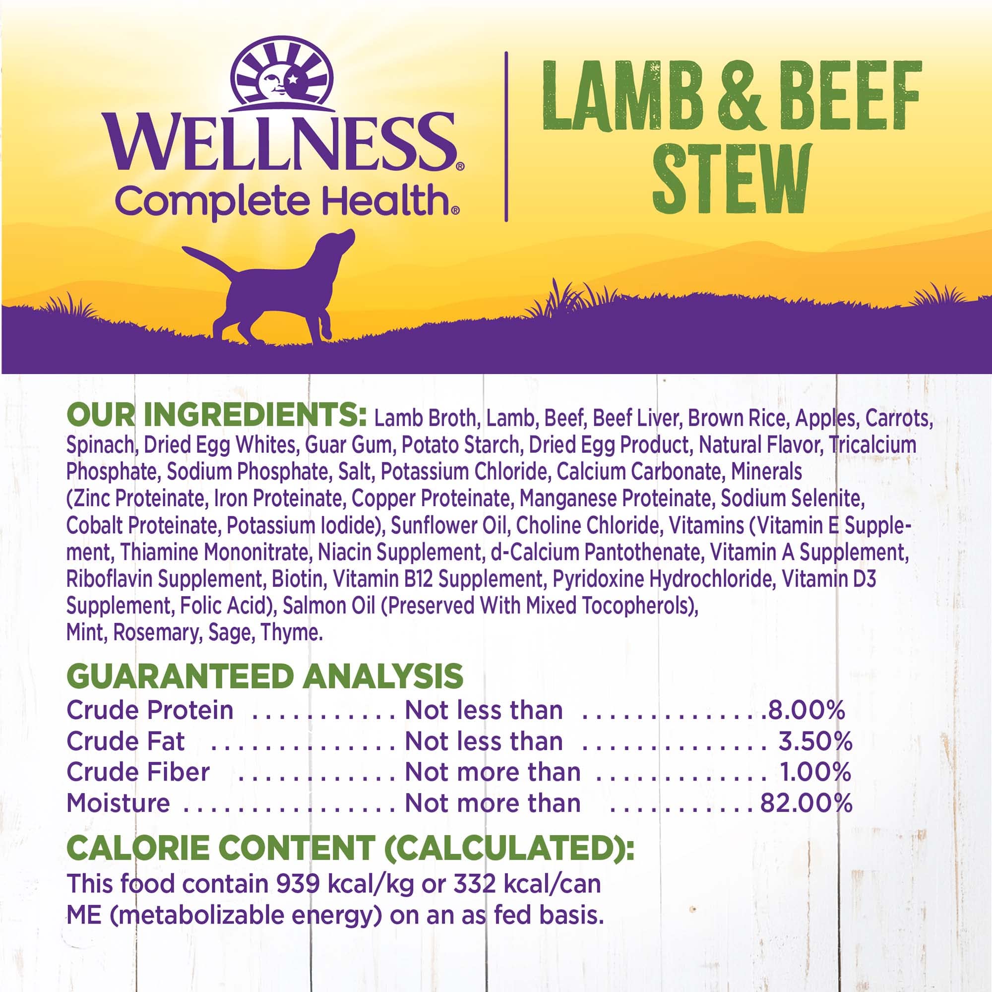 Wellness Complete Health: elaborado en EE. UU. con ingredientes no transgénicos.
