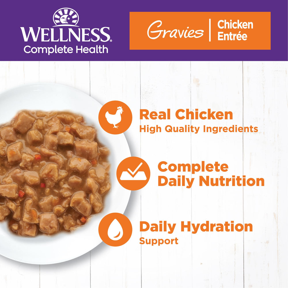 Wellness Salud Completa trozos de pollo en salsa cremosa para gatos