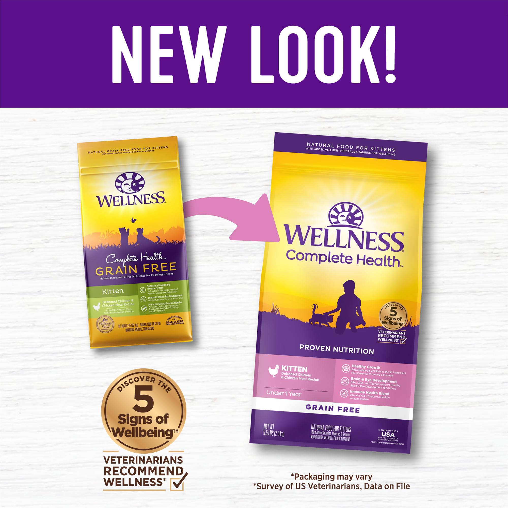 Wellness Complete Health Kitten taurina y croquetas para ojos